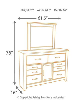 Juararo - Dark Brown - 5 Pc. - Dresser