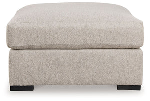  this casually elegant ottoman offers contemporary style in spades. Its oversized silhouette provides plenty of leg room