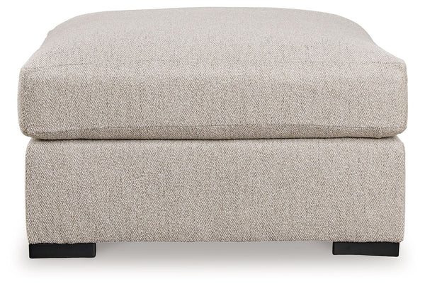  this casually elegant ottoman offers contemporary style in spades. Its oversized silhouette provides plenty of leg room