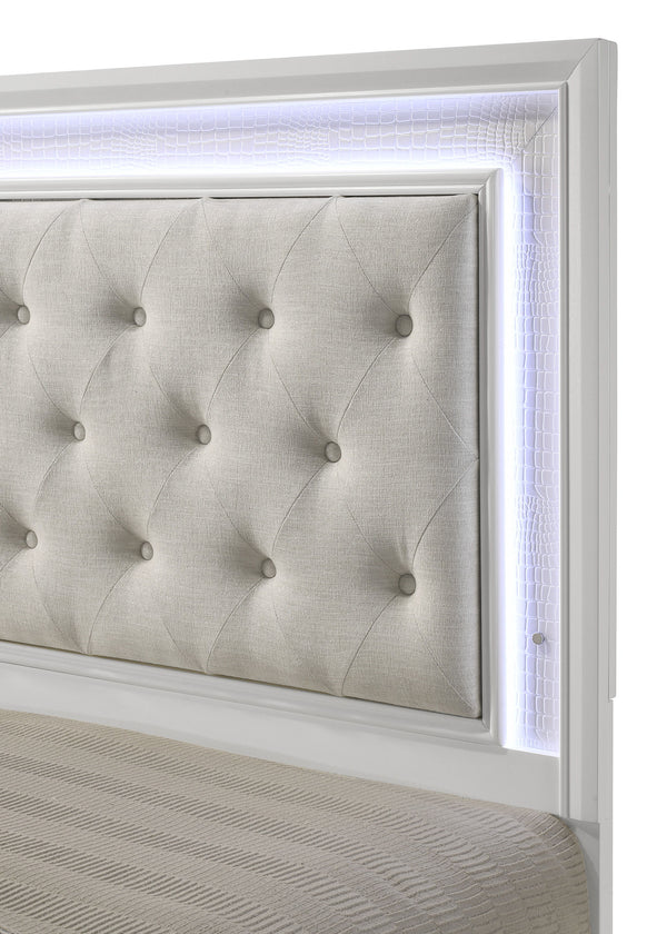 Lyssa - Twin 5 Piece Bedroom Set - Oat / Frost