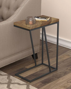  ideal as a side table or chairside table. Featuring a wood-look top crafted from engineered wood with a scratch-resistant laminate veneer
