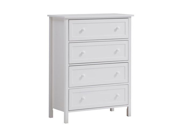 Keep our bedroom well organized with the Iolanda bedroom collection. The refreshing white finish makes it easy to style around and will give any room an instant upgrade. The bed features two storage drawers, convenient for not taking up any additional spa