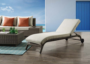 Salena - Patio Lounge Chair - Gray, Dark - 80-'-'L x 26-'-'W x 13-'-'H