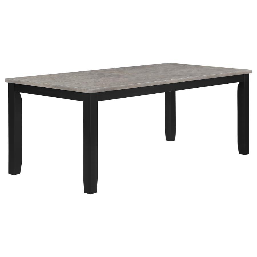 Create a versatile and comfortable dining space with this dining table. With its 60" to 78" extension capability, including an 18" leaf, it provides ample seating and smooth transitions. The wood on metal glide ensures effortless operation. Crafted with a
