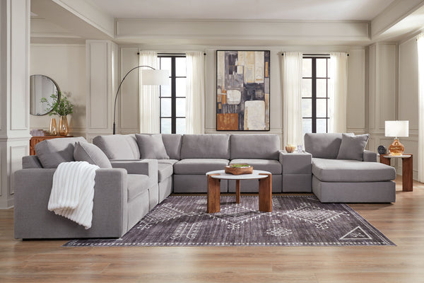 Modmax - Granite - 8-Piece Sectional With Raf Corner Chaise And 2 Storage Consoles
