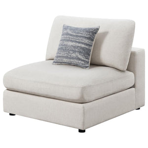  as well as part of a larger sectional sofa. The simple lines of the piece add up to a comfy