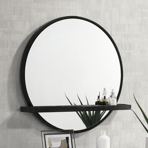  horizontal shelf. Its black finish is perfect to complement the wood grai