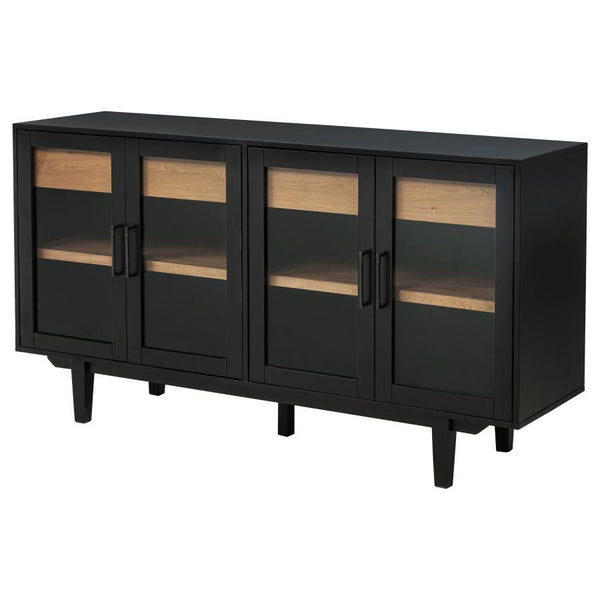 Middleton - 4-Door Sideboard Server With Dual Drawers - Black