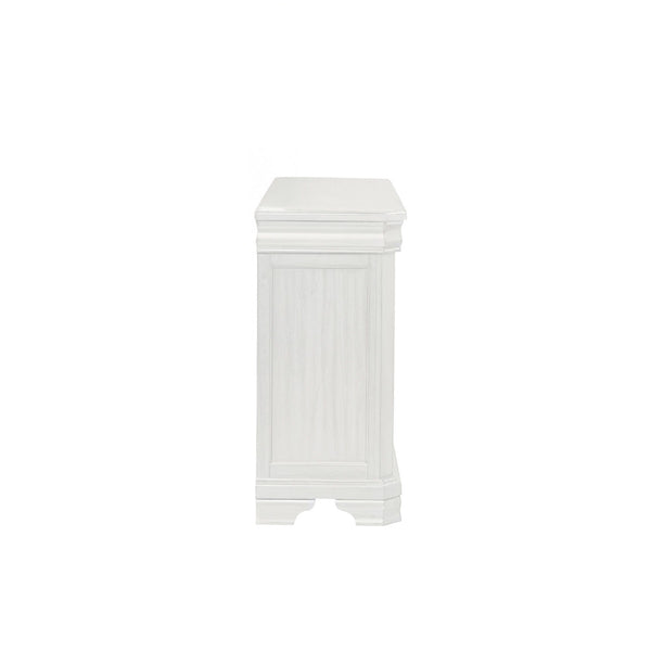  this dresser ensures enduring strength and durability. Its heirloom white fini