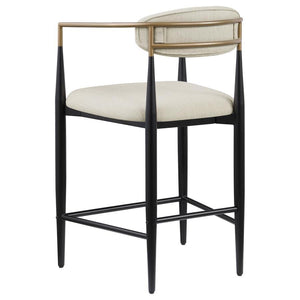 Tina - Fabric Upholstered Counter Chair (Set of 2) - Beige