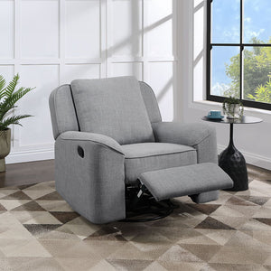 With its smooth gliding motion and swivel, Destiny collection glider recliner it-'s perfect for relaxation. The plush cushioning and supportive design ensure a cozy experience, making it an ideal addition to any living space for reading, watching TV, or s