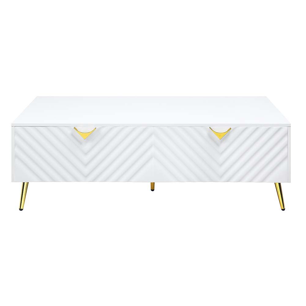 Gaines - Coffee Table - White - 53-"