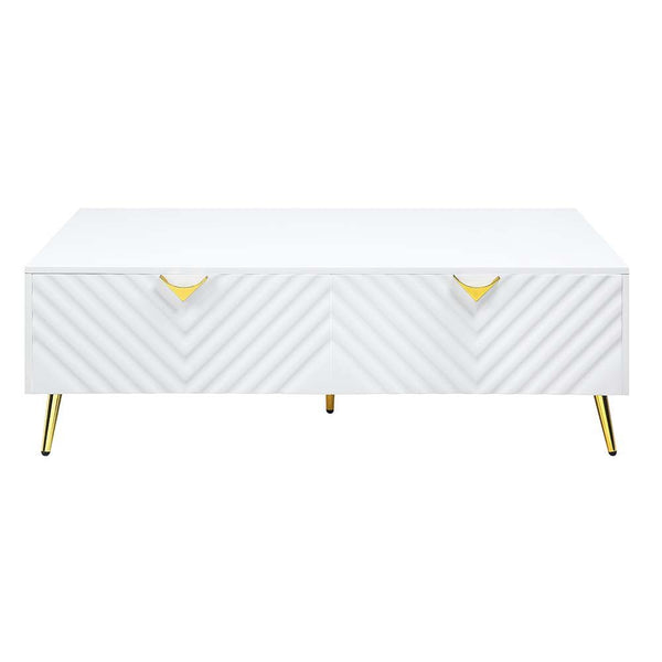 Gaines - Coffee Table - White High Gloss Finish