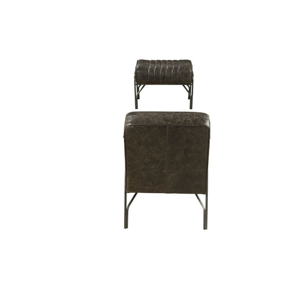 Sarahi - Accent Chair - Distress Espresso Top Grain Leather