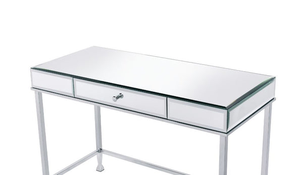 Canine - Writing Desk - Mirrored And Chrome Finish