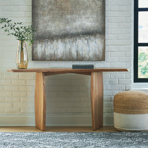  this console table is a spectacular study in contemporary style. The imaginative piece brings nature indoors