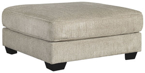 Plush and posh, this oversized accent ottoman is worthy of taking center stage. Its textural chenille upholstery is pure delight, and the piece-'s grand scale makes it so inviting for everyone to kick up their heels in style. Thanks to its firm cushioning