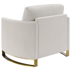 Corliss - Upholstered Arched Arm Accent Chair - Beige