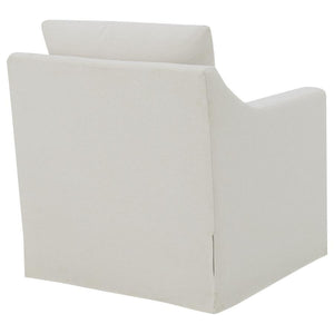 Winter - Upholstered Sloped Arm Accent Swivel Chair - Beige