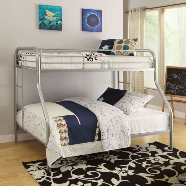 Tritan - Twin Over Full Bunk Bed - Silver