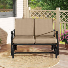 Offer a reliable and secure seating experience with robust metal construction<br>Reinforced crossbars for additional stability<br>A 2-person seating space can hold up to 660 lbs for reliable support<br>Comfort is achieved with 5.5" thick seat cushions<br>