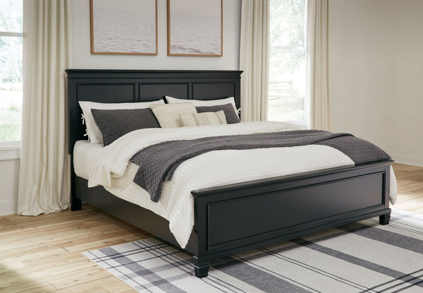 Lanolee - Black - King Panel Bed
