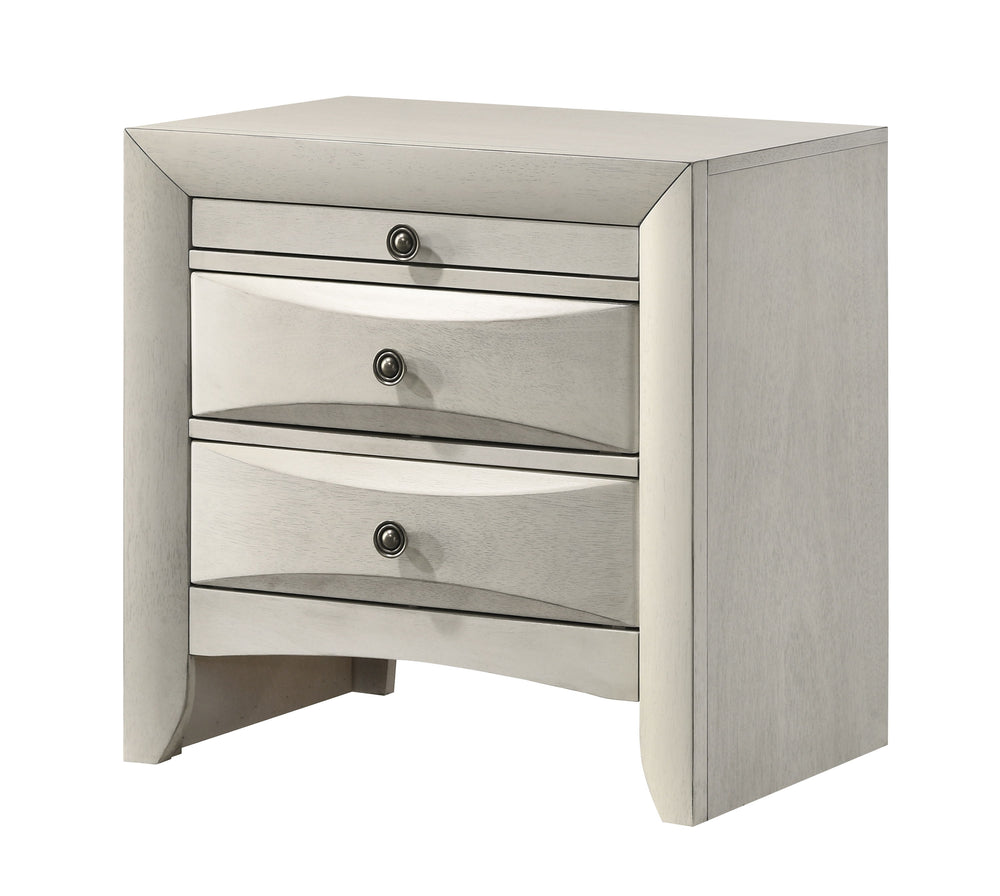 Optimize your bedroom with this innovative and stylish furniture collection, designed to blend modern functionality with sleek aesthetics. The centerpiece boasts a sophisticated headboard featuring built-in shelving and storage compartments, perfect for s