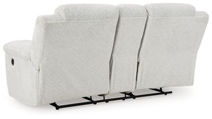 Frohn - Snow - Dbl Reclining Loveseat with Console