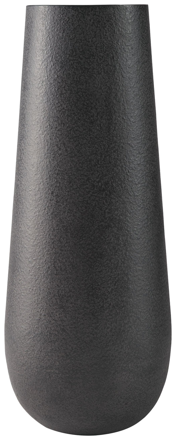 For those with an artful eye and a love of casual elegance, this metal vase is a beauty to behold. A cylindrical silhouette makes this striking home accent all the more alluring.<br/><br/><b>Product Features</b><ul><li>Made of metal</li><li>Antiqued brown