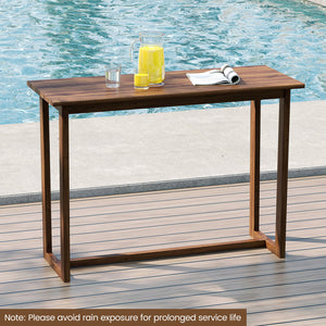 Made of premium teak wood for long-lasting use<br>Large tabletop makes it ideal for outdoor get-togethers<br>Engineered for stability with triangular structures<br>Reinforced crossbars provide additional stability<br>Fantastic complement for your patio  b