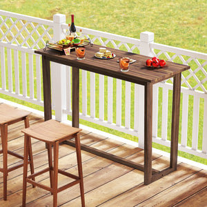 Made of premium teak wood for long-lasting use<br>Large tabletop makes it ideal for outdoor get-togethers<br>Engineered for stability with triangular structures<br>Reinforced crossbars provide additional stability<br>Fantastic complement for your patio  b