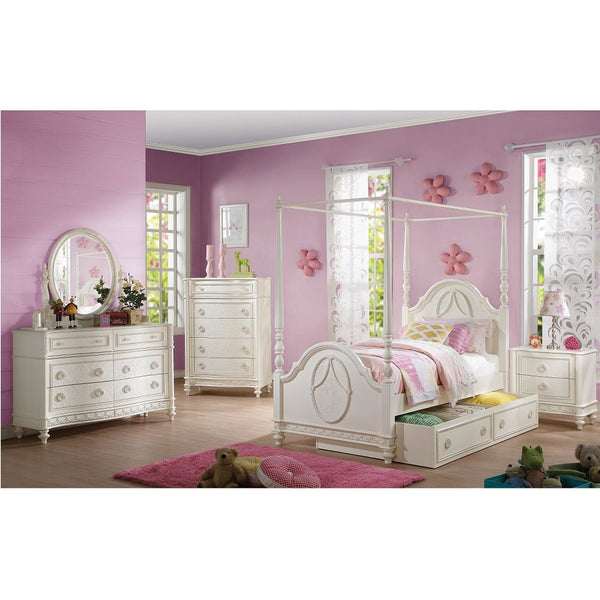 Dorothy - Twin Post Bed - Ivory