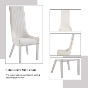 Gianna - Dining Chair (Set of 2) - Ivory PU & Stainless Steel