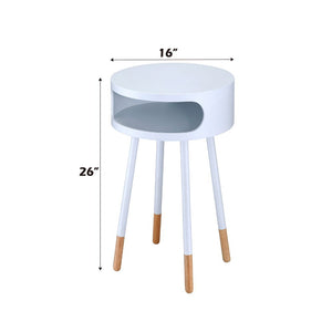 Sonria - End Table - White & Natural