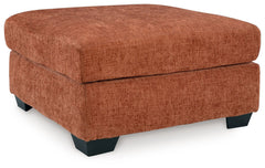 Looking to make a bold statement with color? Liven up your living room with this oversized ottoman. Its trend-right burnt orange upholstery adds a playful pop of color to your decor. Pairing posh style with everyday comfort, this piece is a welcome additi