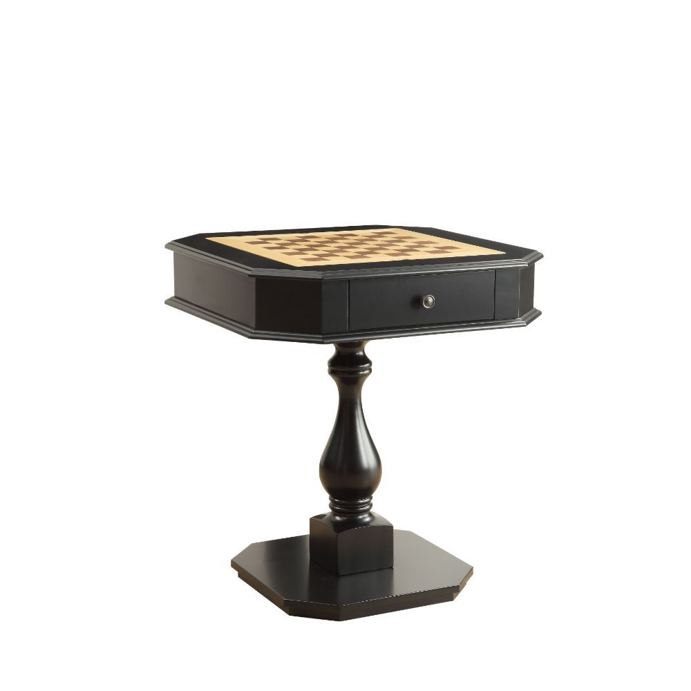 Add an heirloom story to your room with the Bishop game table. The chess can be stored in the drawer when not playing, and the table can be used for entertaining or serving. The clipped corners add a sense of traditional craftsmanship while eliminating sh
