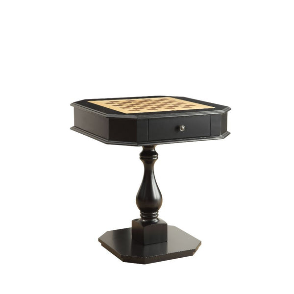 Add an heirloom story to your room with the Bishop game table. The chess can be stored in the drawer when not playing, and the table can be used for entertaining or serving. The clipped corners add a sense of traditional craftsmanship while eliminating sh
