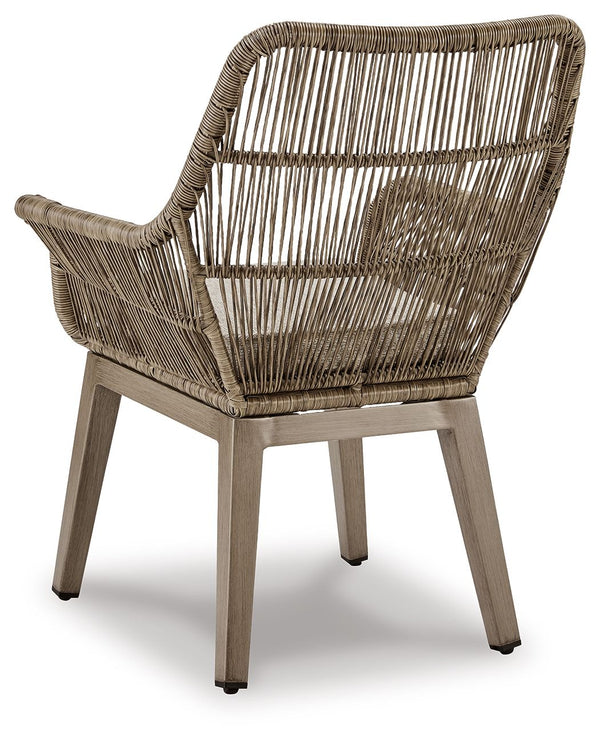 Beach Front - Beige - Arm Chair With Cushion (Set of 2)
