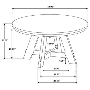 Danvers - Round Wood Dining Table - Brown Oak