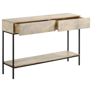  it features two spacious drawers on smooth wooden glides for conceal