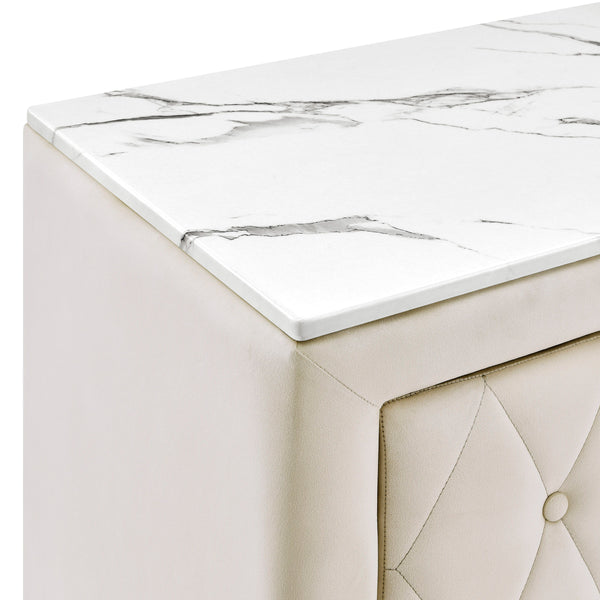  plush exterior is complemented by gleaming crystal-like drawer knobs
