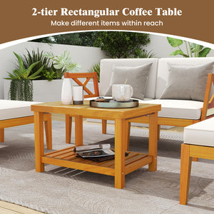 Solid acacia wood for reliable support and natural beauty<br>Splinter-free surface for smooth touch<br>Make you feel comfortable thanks to soft cushions with high-density sponges<br>Hook and loop fasteners for ottoman cushion for firm fixing<br>Convenient