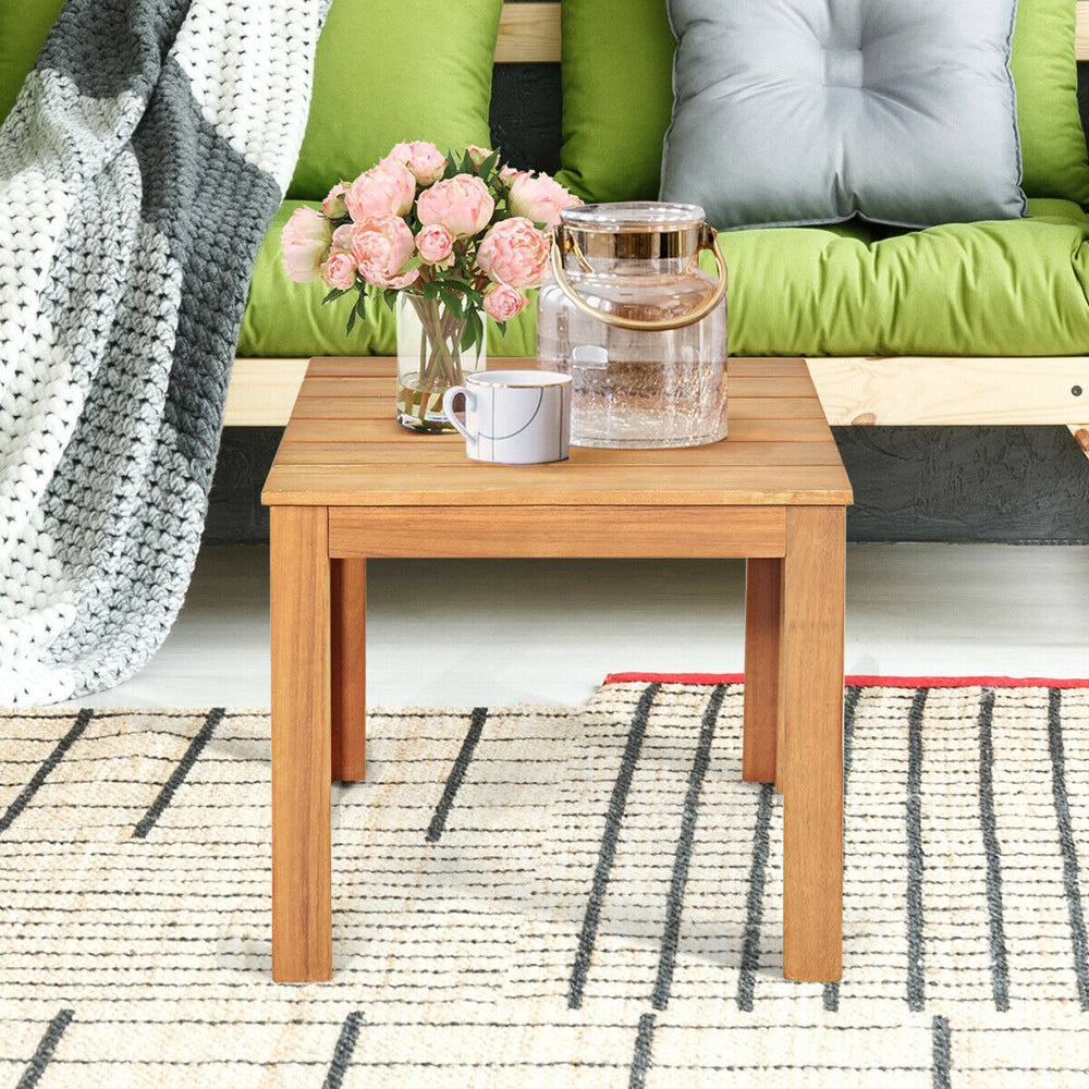 Acacia wood frame adds sturdiness and durability <br>Premium accessories ensure stability of table <br>Varnish surface which is waterproof and scratch-resistant <br>Can be used separately or matched with other wooden furniture <br>Compact size with modern