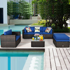 Durable rattan and sturdy steel materials are used to ensure a long lifespan <br>Thick and soft cushions for comfortable (pillows not included) <br>Removable and washable cushion cover with zipper <br>Free and flexible combination to meet your different n