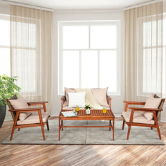 Including 2 x Single sofa  1 x Loveseat  1 x Coffee table  4 x Seat cushion  4 x Back cushion  1 x User guide<br>Hand-woven rattan is breathable and comfortable<br>Thick and soft cushions will provide you excellent comfort<br>Cover with the zipper of the 