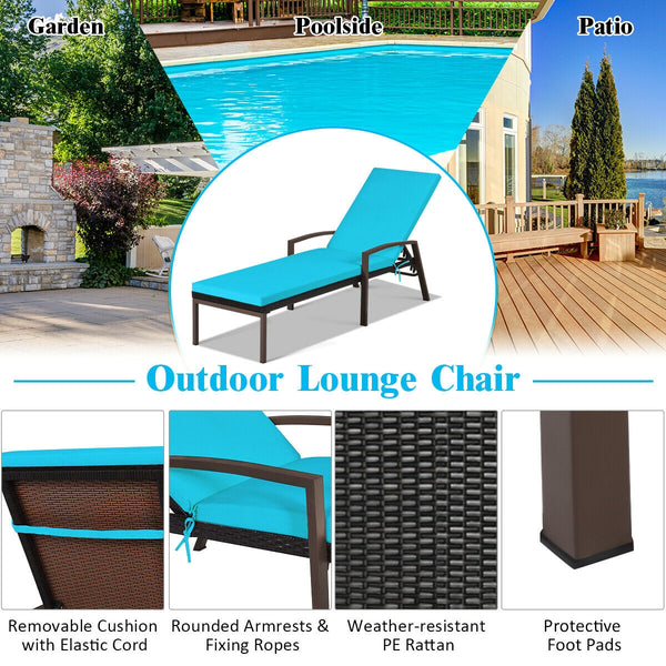 Sturdy steel construction for sturdiness and long lifespan<br>Durable and weather-resistant rattan is suitable for outdoor use<br>Backrest with 5 adjustable positions for an optimal experience<br>Handles on both sides offer extra support to your arms<br>M