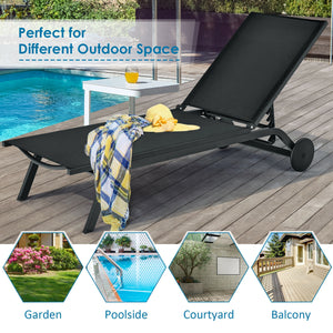 Are you looking for a chaise lounge to take a nap on the balcony  backyard or garden? Come and check out this adjustable lounge chair! Â  The adjustable backrest of chaise lounge with six positions will satisfy your different needs of reading  lying and s