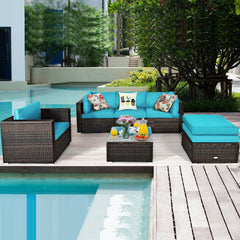Durable rattan and sturdy steel materials are used to ensure a long lifespan <br>Thick and soft cushions for comfortable (pillows not included) <br>Removable and washable cushion cover with zipper <br>Free and flexible combination to meet your different n