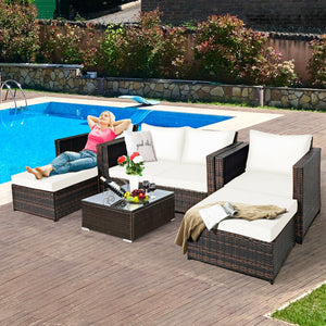 Durable and weather-resistant material can be used for a long time<br>Sturdy frame ensures strong stability and large bearing capacity<br>Removable cushion cover with zipper makes it convenient to clean<br>Soft sponge cushions and pillows provide more com