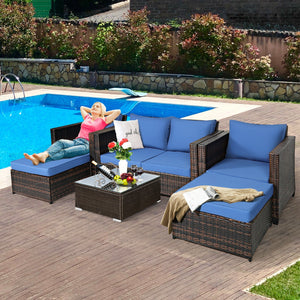 Durable and weather-resistant material can be used for a long time<br>Sturdy frame ensures strong stability and large bearing capacity<br>Removable cushion cover with zipper makes it convenient to clean<br>Soft sponge cushions and pillows provide more com